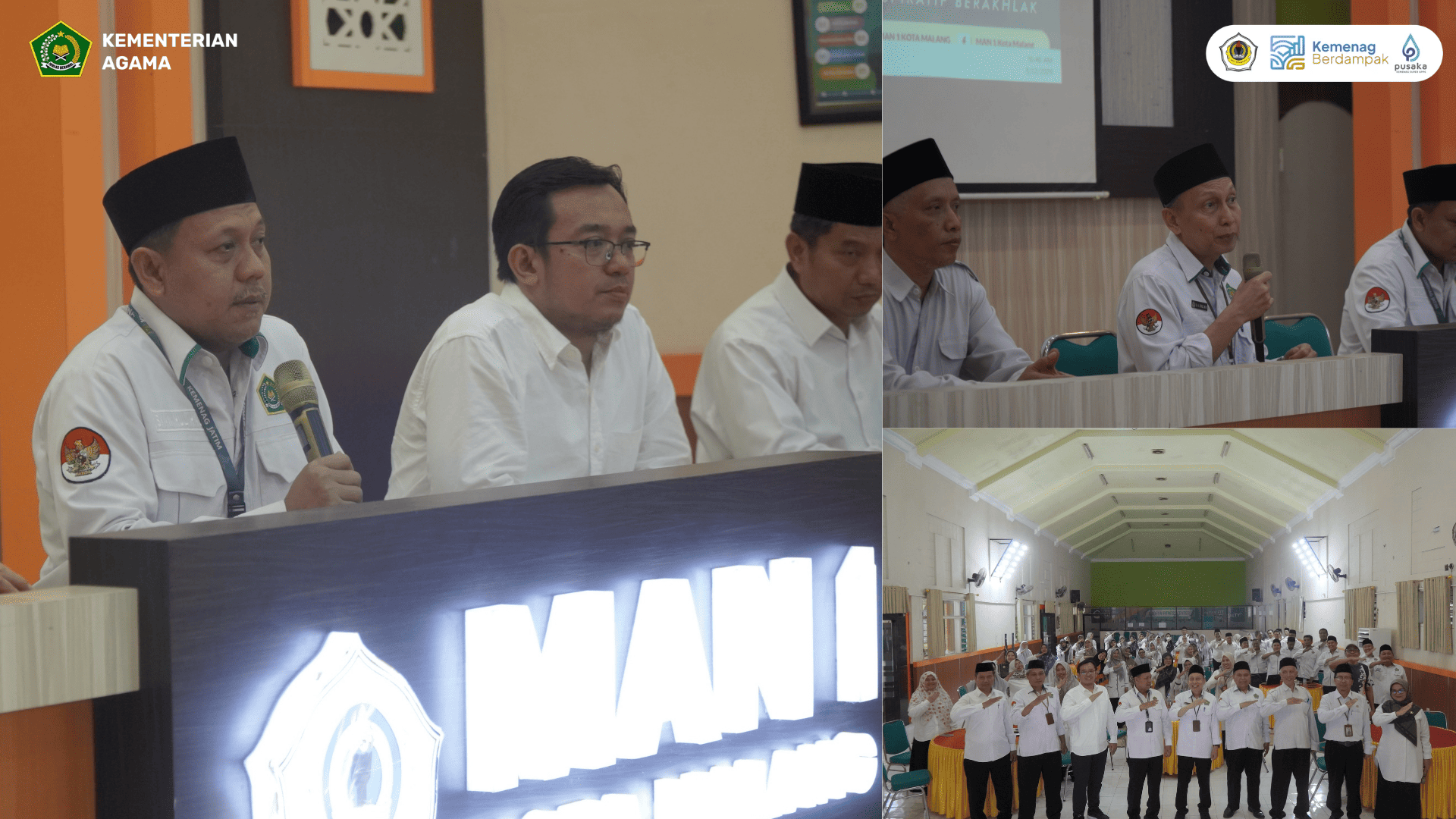 Bersinergi Membangun Pendidikan Unggul, Kabag TU Kanwil Kemenag Jawa Timur Beri Pembinaan di MAN 1 Kota Malang