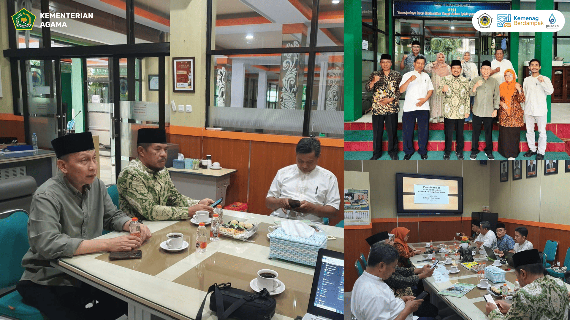 Kabid Pendma Jatim Berikan Penguatan Tim ZI MAN 1 Kota Malang Jelang Penilaian TPN