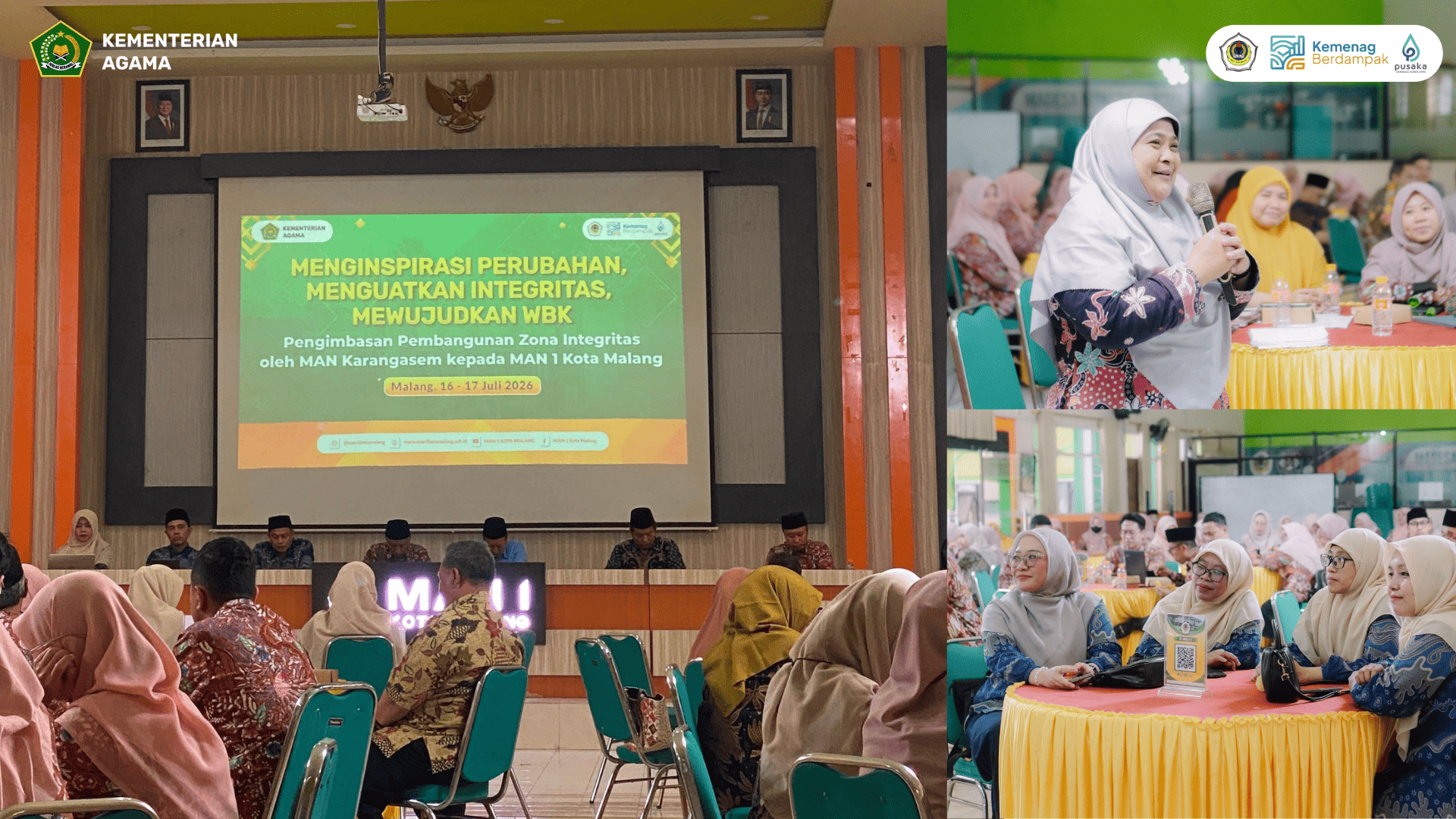 MAN Karangasem Berbagi Praktik Baik Pembangunan Zona Integritas di MAN 1 Kota Malang
