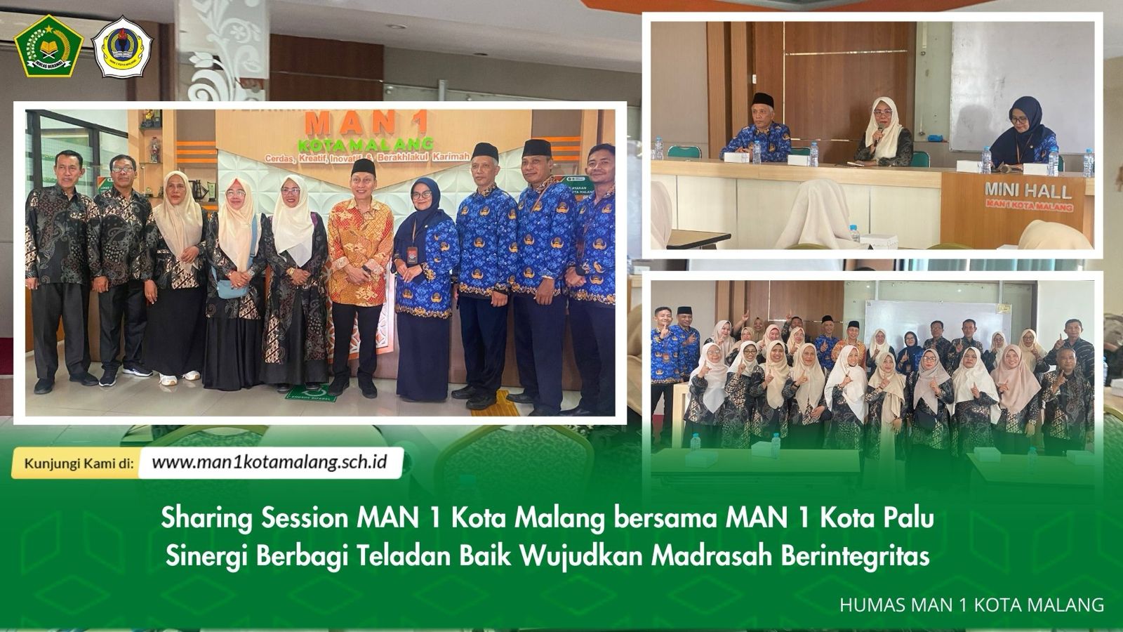 Sharing Session MAN 1 Kota Malang dan MAN 1 Kota Palu, Sinergi Wujudkan Madrasah Berintegritas