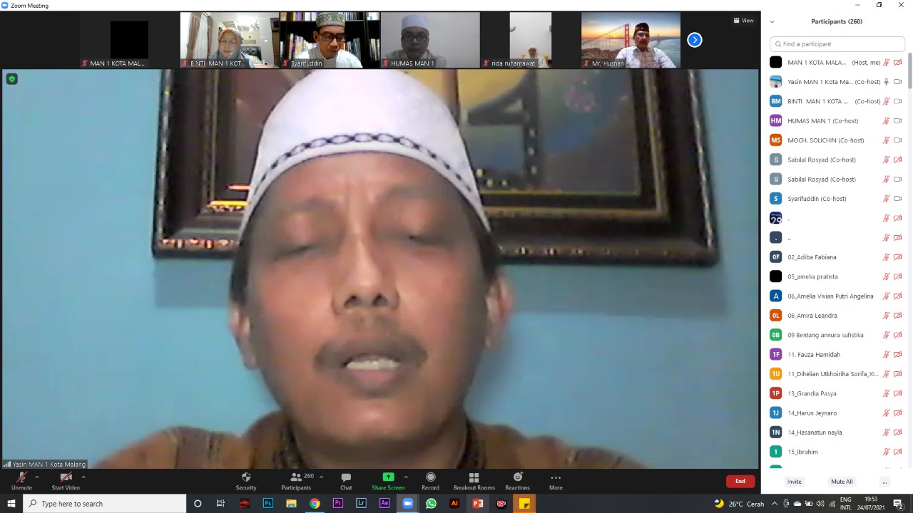 MAN 1 KOTA MALANG GELAR DO’A BERSAMA  UNTUK KESELAMATAN DAN KESEHATAN