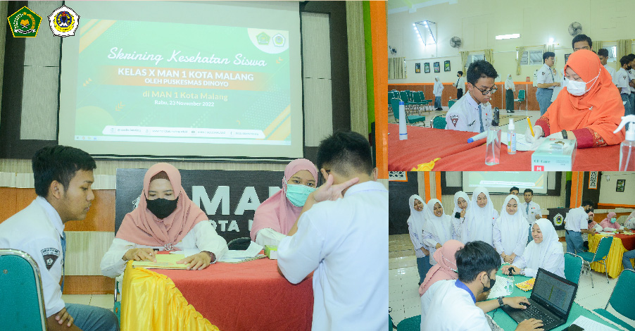 Skrinning Kesehatan Siswa MAN 1 Kota Malang bersama Tim dari Puskesmas Dinoyo